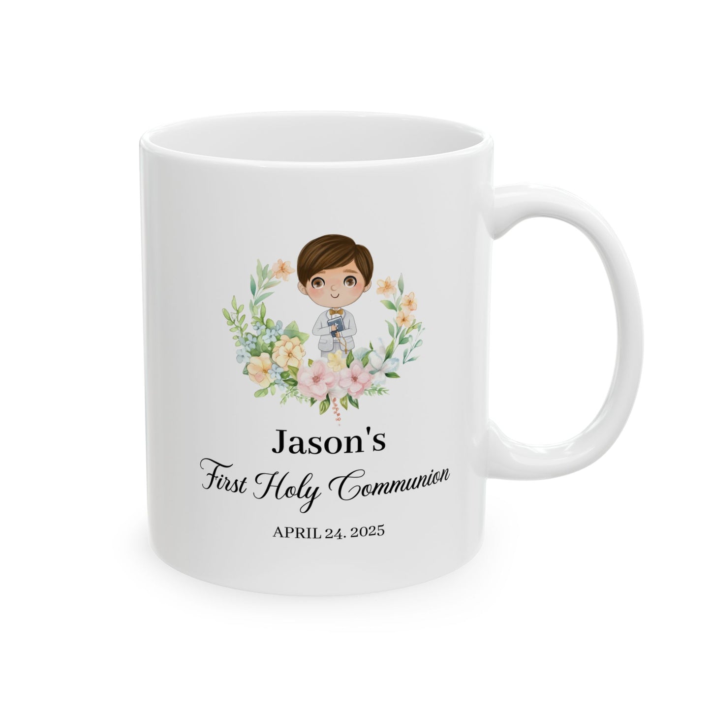 Personalized First Communion Mug for Boy – Custom Name Gift