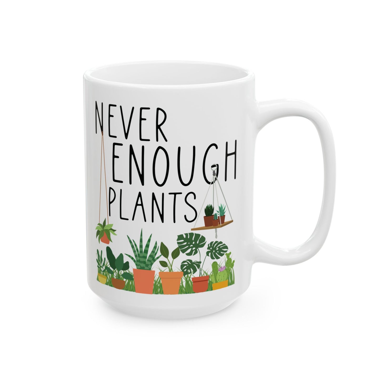 White Ceramic Coffee Cup for Plant Lovers & Gardeners – Funny Indoor Garden Gift for Men & Women