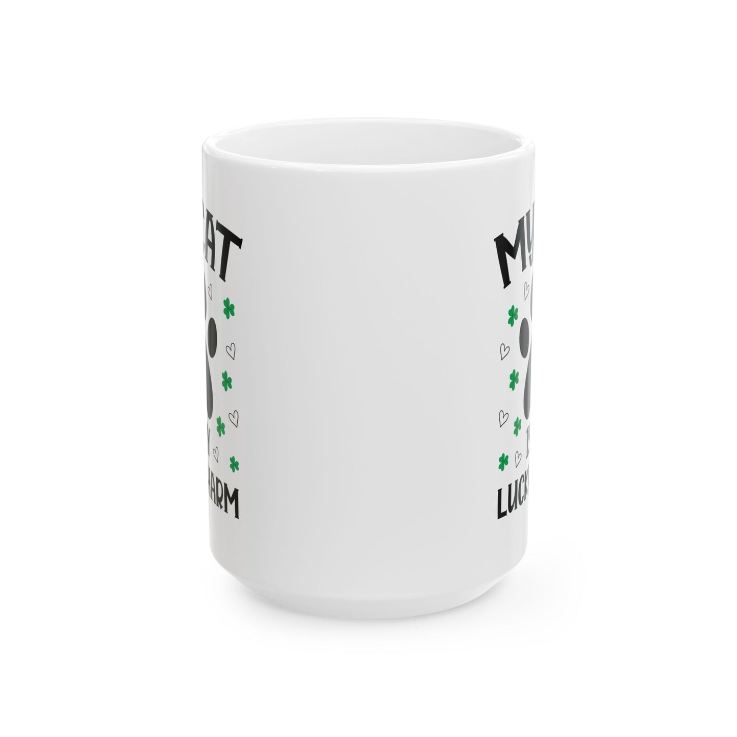 My Cat Is My Lucky Charm Mug – St Patrick’s Day Gift for Cat Moms