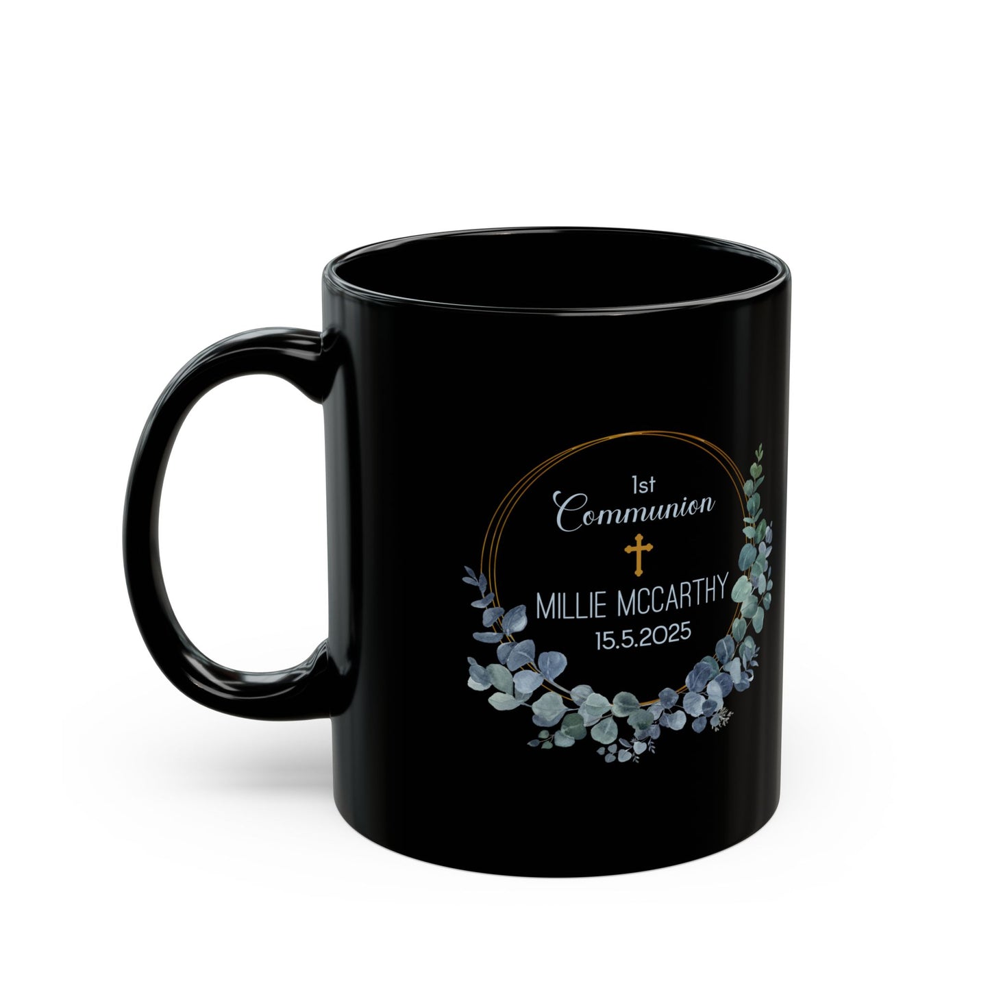 Millie's 1st Communion Mug – Black Personalized Gift 2025