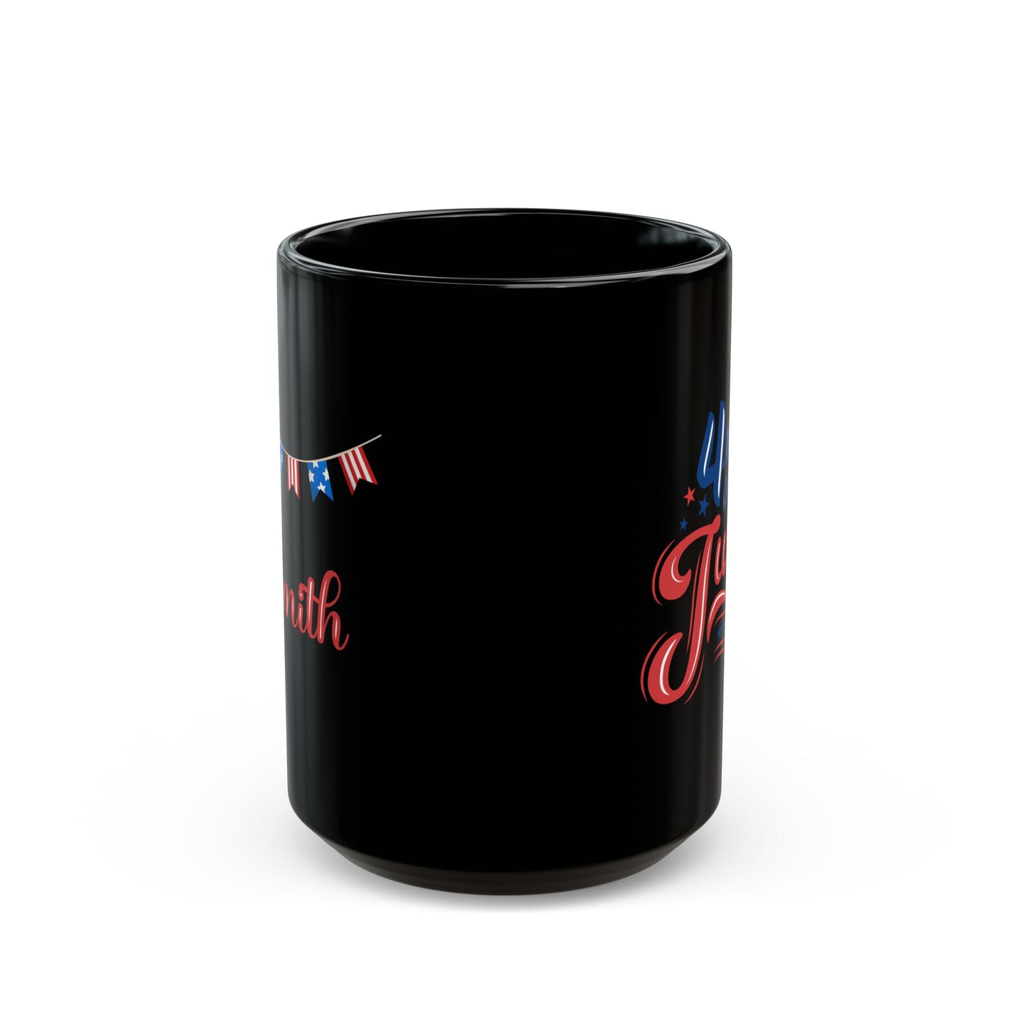 4th of July Mug – Patriotic Coffee Cup for Independence Day – Red White and Blue USA Flag Gift – Fourth of July Decoration