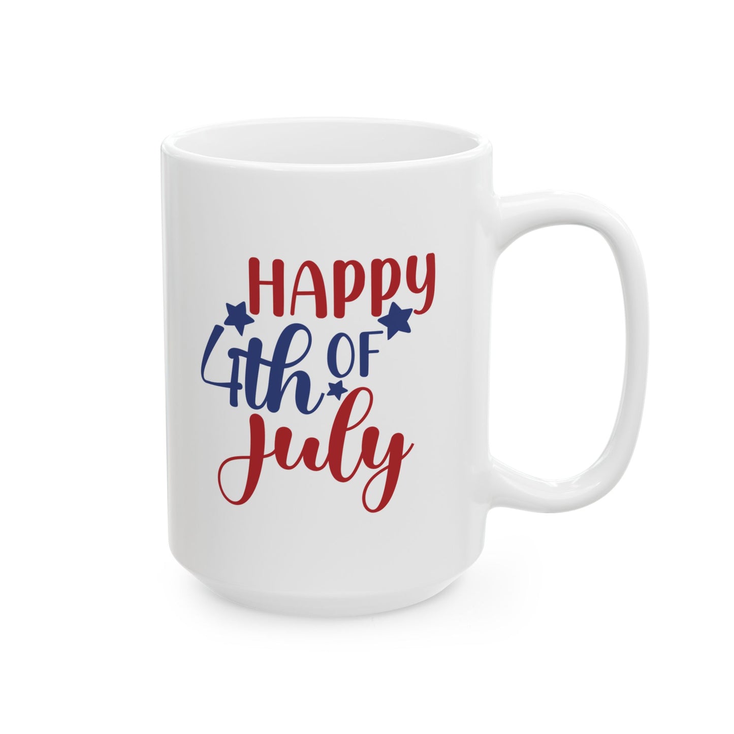 Happy 4th Of July White Mug (11oz,15oz)