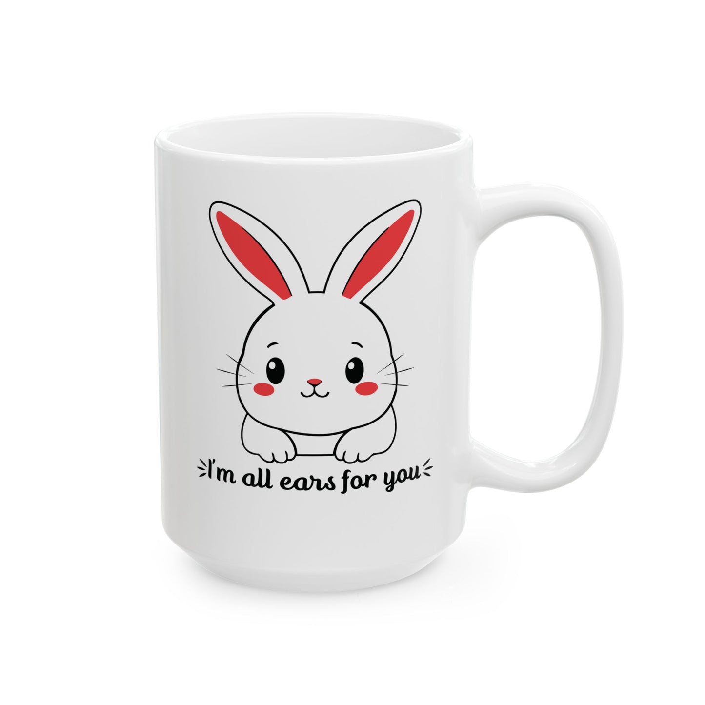 All Ears Bunny Mug – Cute Punny Gift for Someone Special