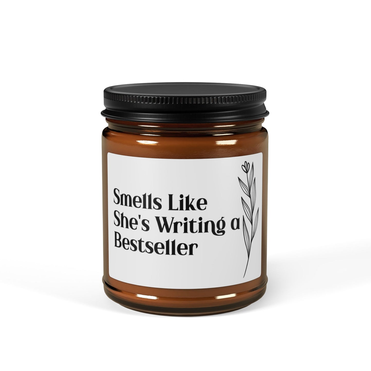 Smells Like She's Writing a Bestseller Candle – Funny Author Gift, Writer Inspiration Present, Book Lover Desk Decor