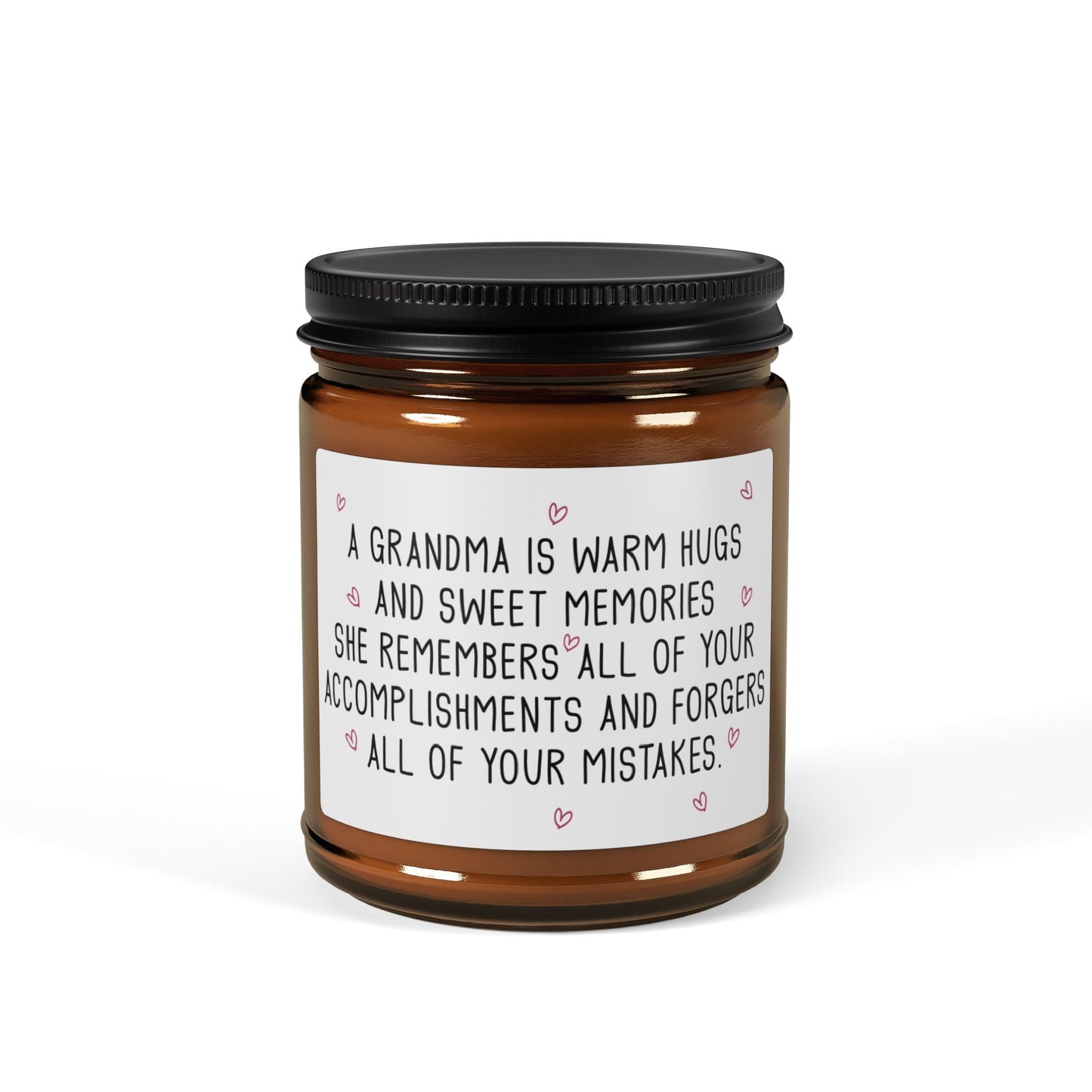 A grandma is warm hugs and sweet memories She remembers Candle