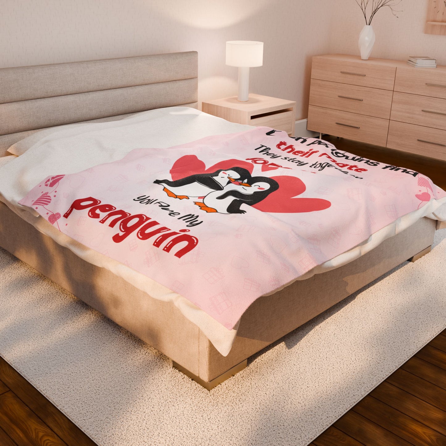 When Penguins find their mate They stay together forever Blanket