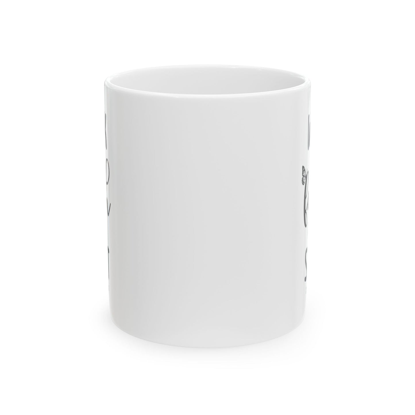Walk By Faith Not By Sight Mug with Butterfly Accent