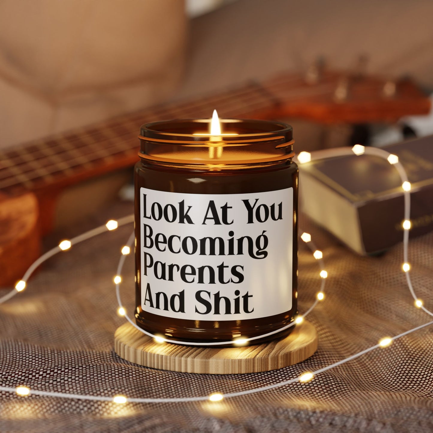Look at You Becoming Parents and Shit Candle – Funny New Parent Gift, Pregnancy Announcement, Baby Shower Present