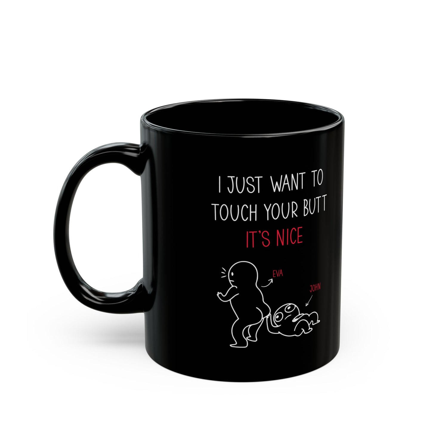 Funny Black Personalized Couples Coffee Cup – Romantic Gift for Boyfriend or Girlfriend