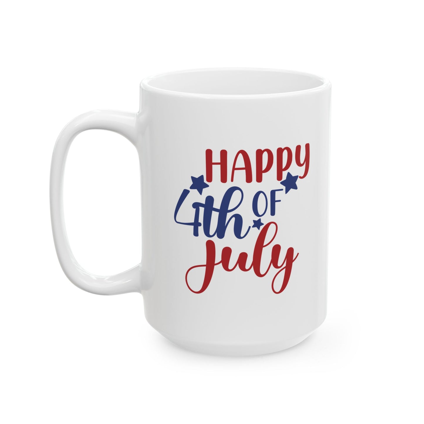 Happy 4th Of July White Mug (11oz,15oz)