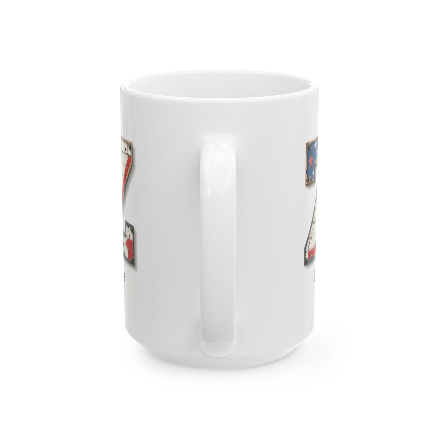 White Personalized USA Flag Initial Mug with Letter Z and Zane Name Gift for Men, Veterans, Patriotic Coffee Lovers