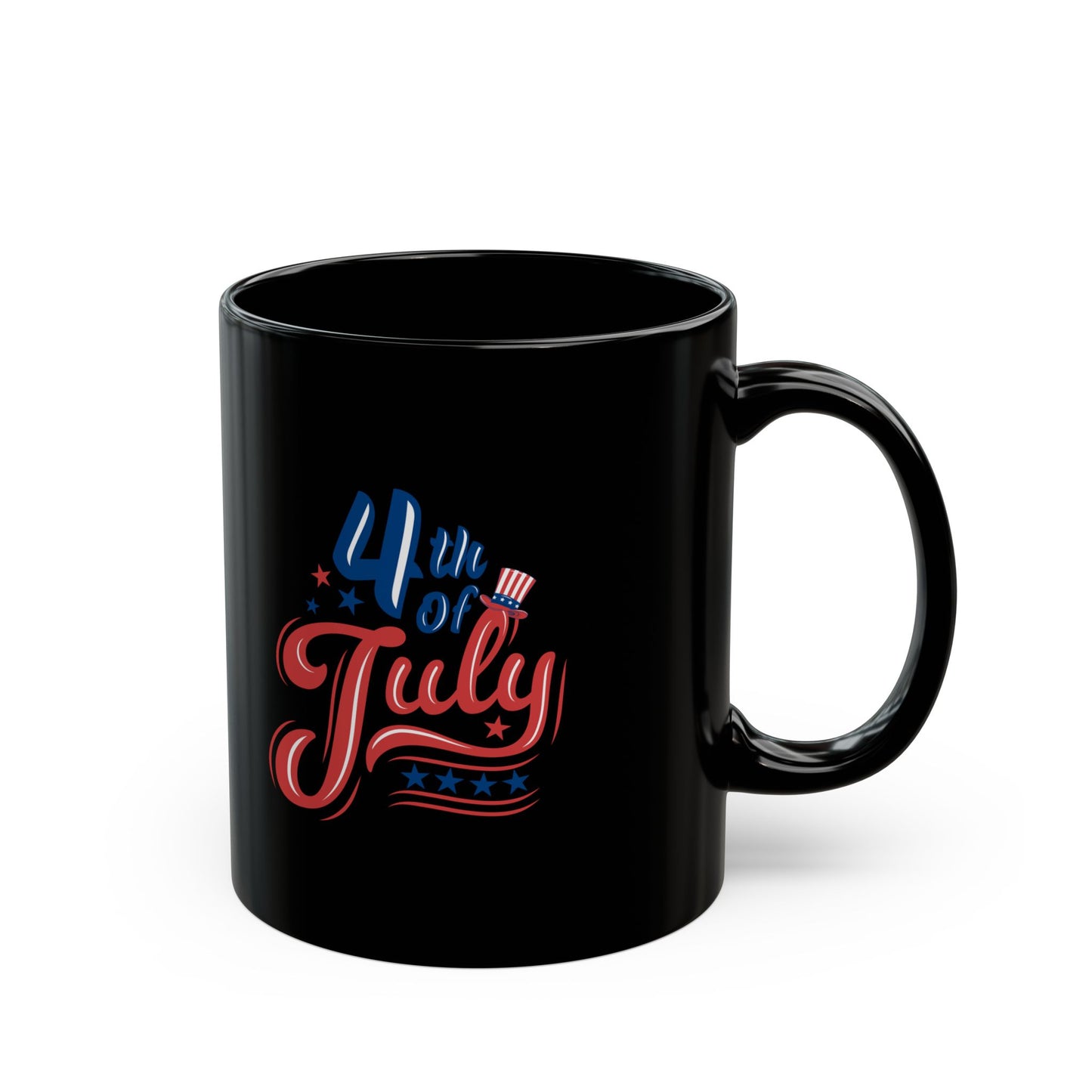 4th of July Mug – Patriotic Coffee Cup for Independence Day – Red White and Blue USA Flag Gift – Fourth of July Decoration