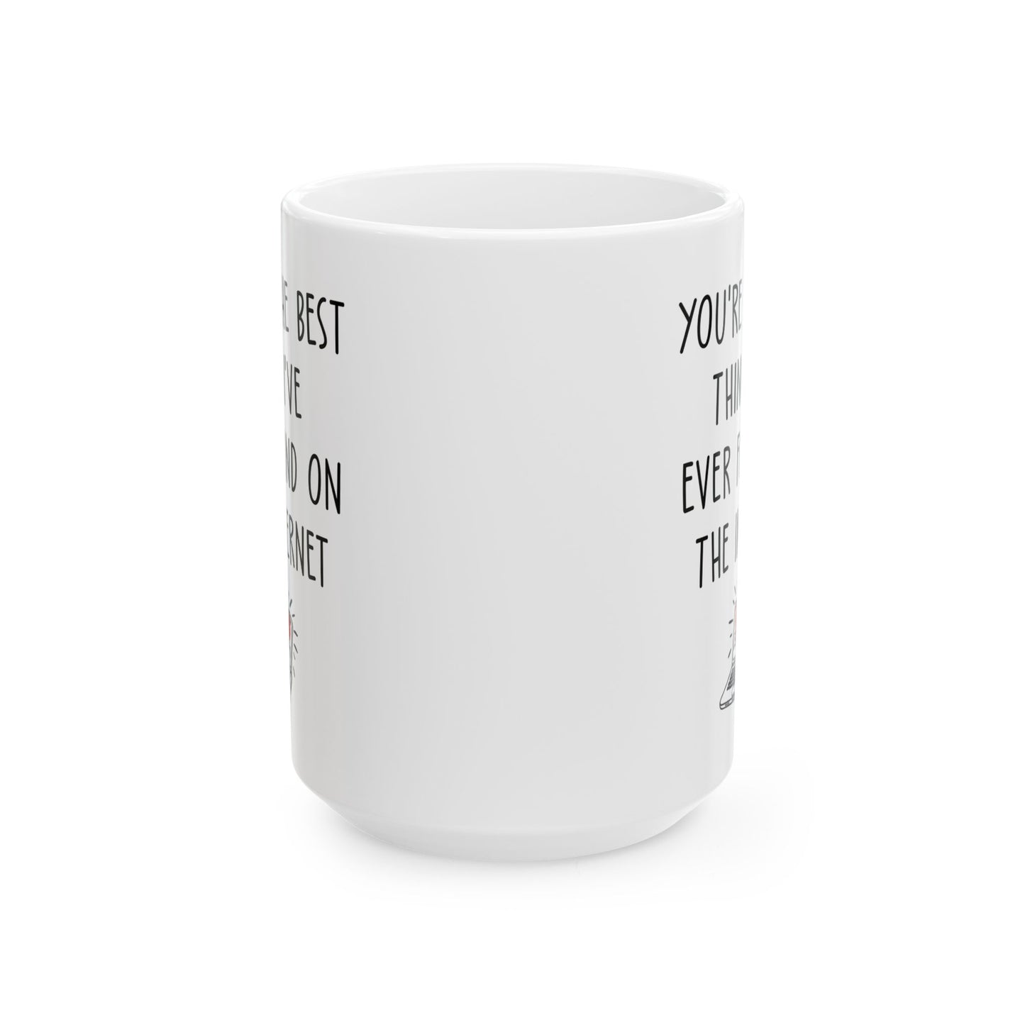 Cute White Coffee Cup for Boyfriend or Girlfriend – Funny Online Dating Gift