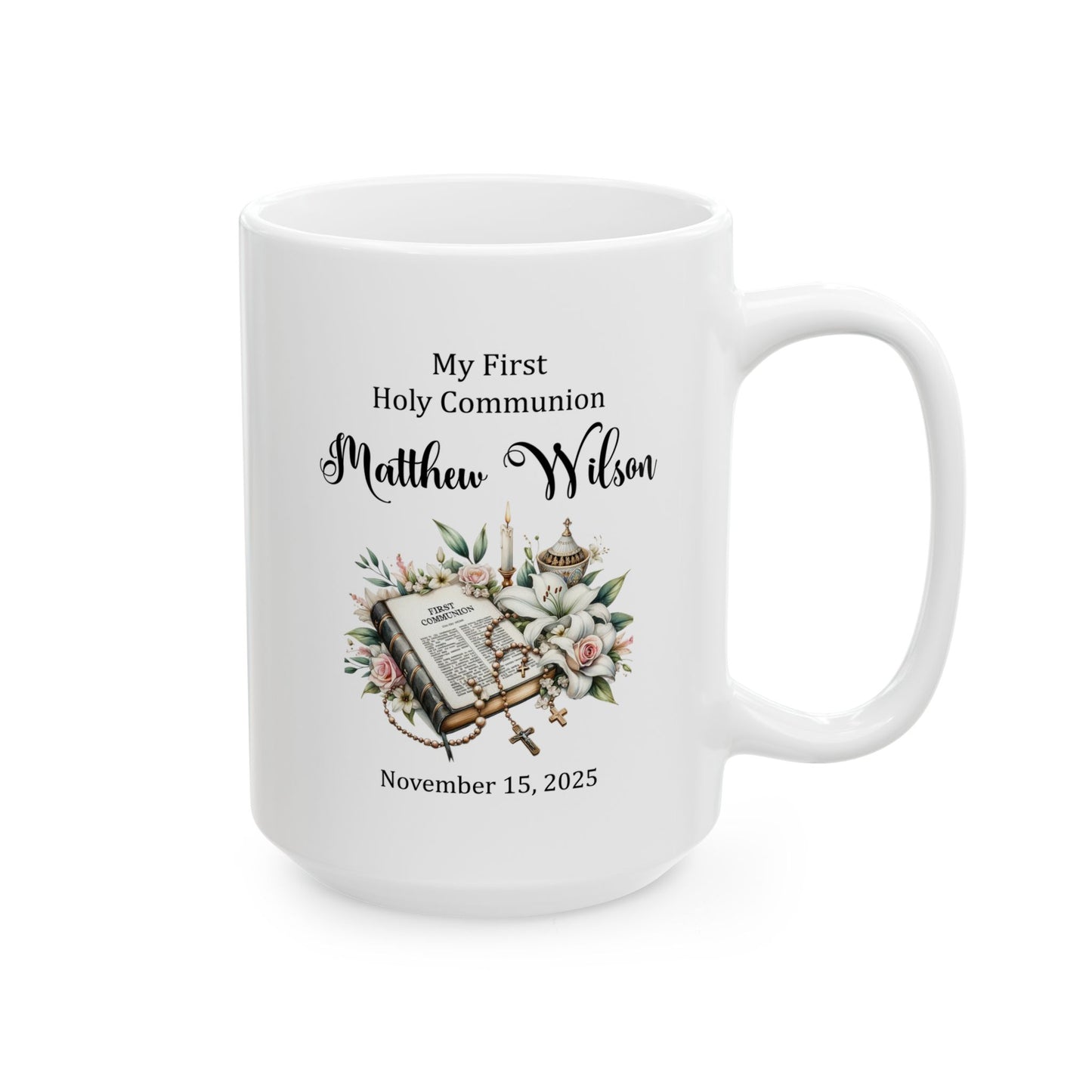 Personalized First Communion Mug – Matthew Wilson – November 15 2025