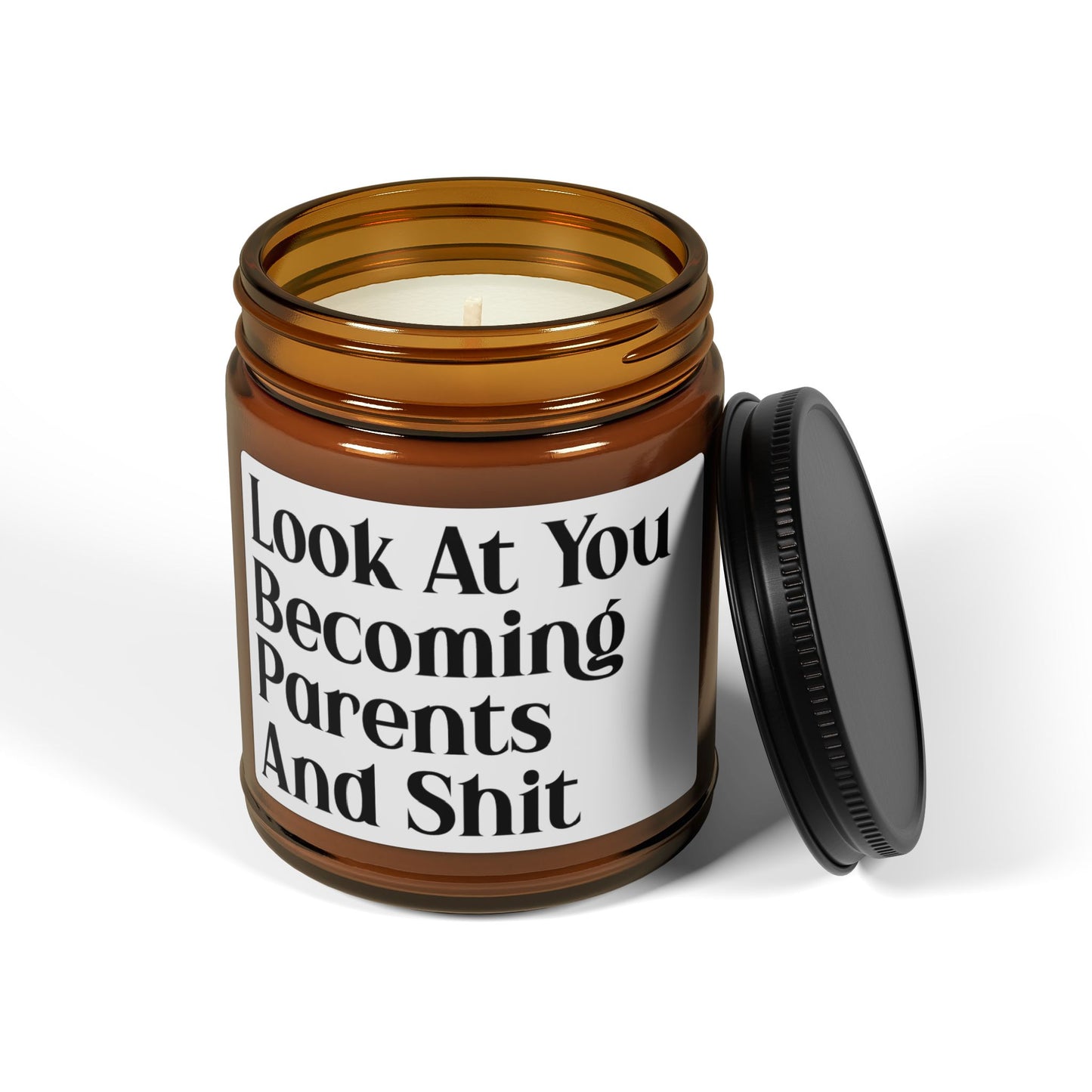 Look at You Becoming Parents and Shit Candle – Funny New Parent Gift, Pregnancy Announcement, Baby Shower Present