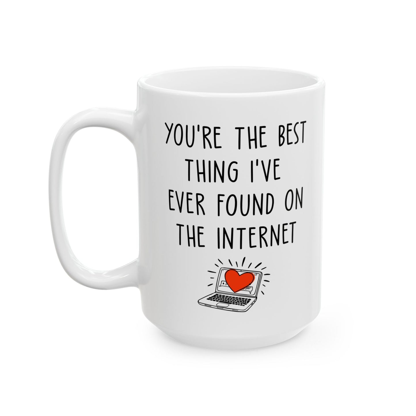 Cute White Coffee Cup for Boyfriend or Girlfriend – Funny Online Dating Gift
