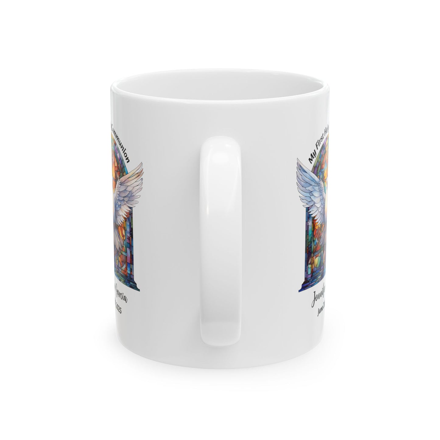 Black First Communion Mug – Personalized Gift for Girl