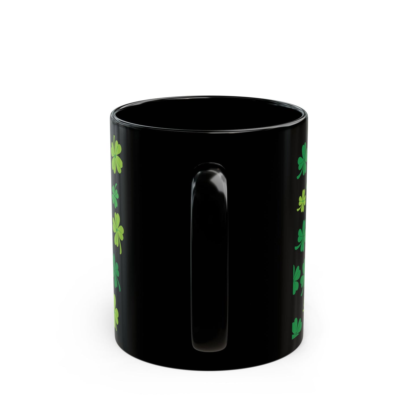 Lucky Shamrock Black Mug – St. Patrick's Day Coffee Cup Gift
