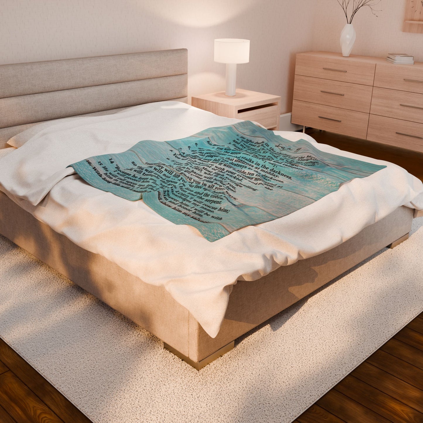 Psalm 91 Velveteen Plush Blanket