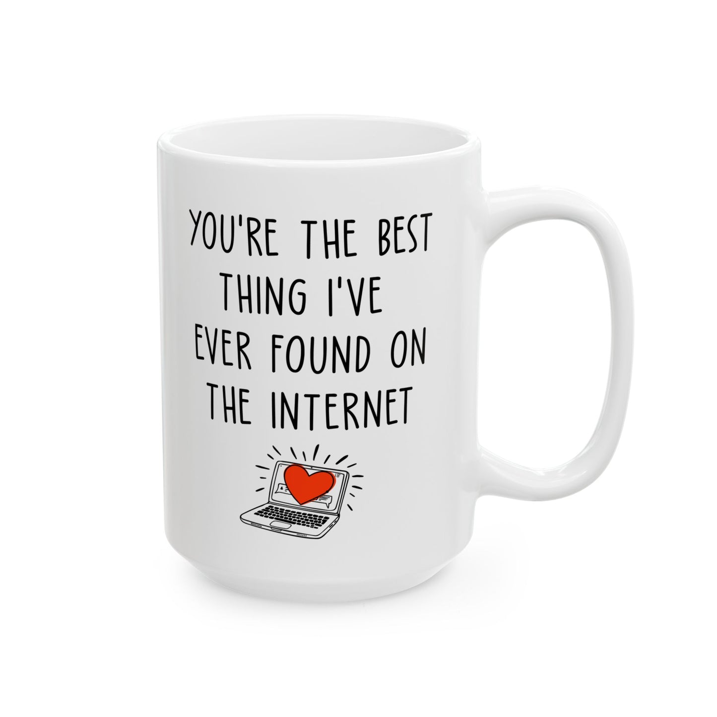 Cute White Coffee Cup for Boyfriend or Girlfriend – Funny Online Dating Gift