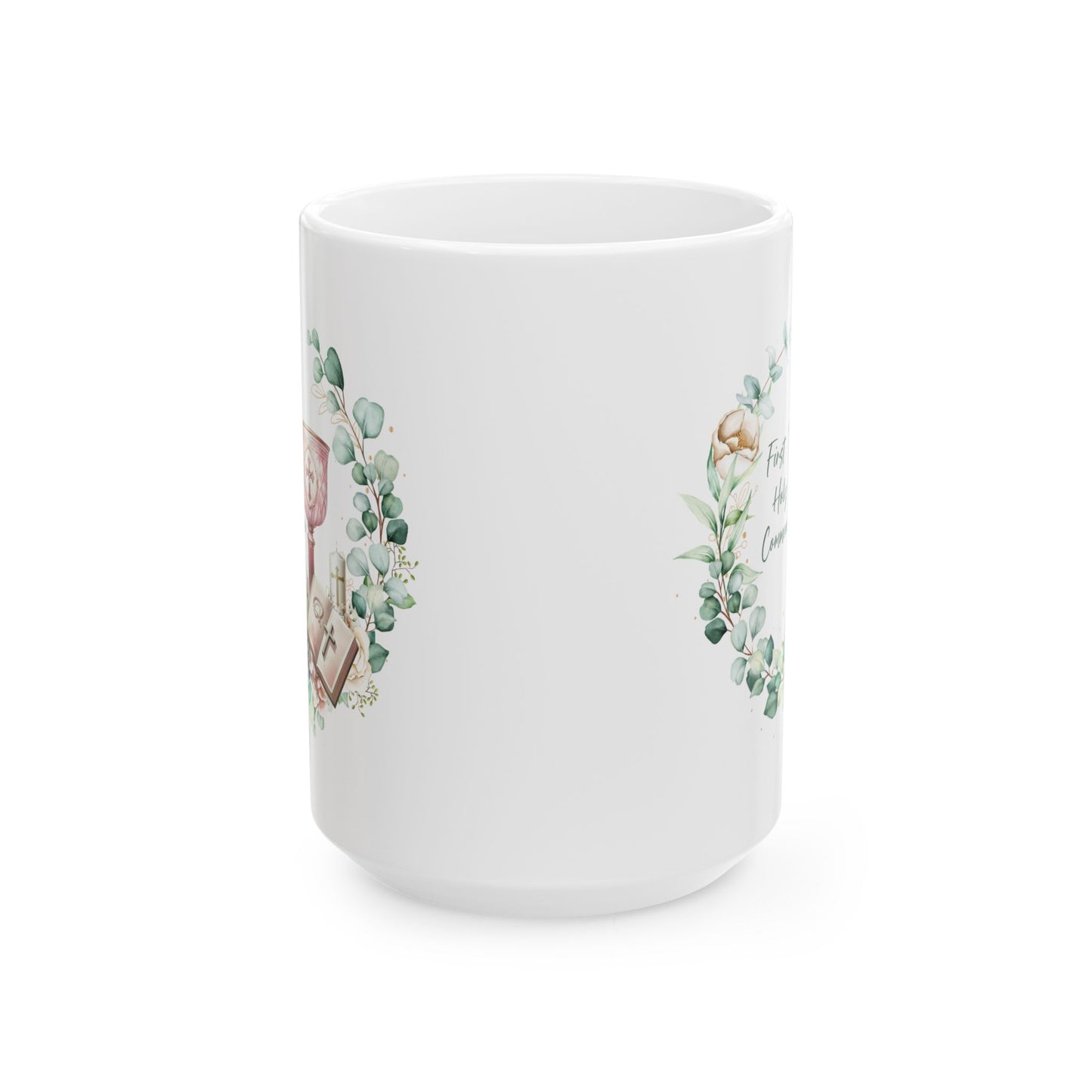 Elegant First Holy Communion Mug – Chalice and Bible Design
