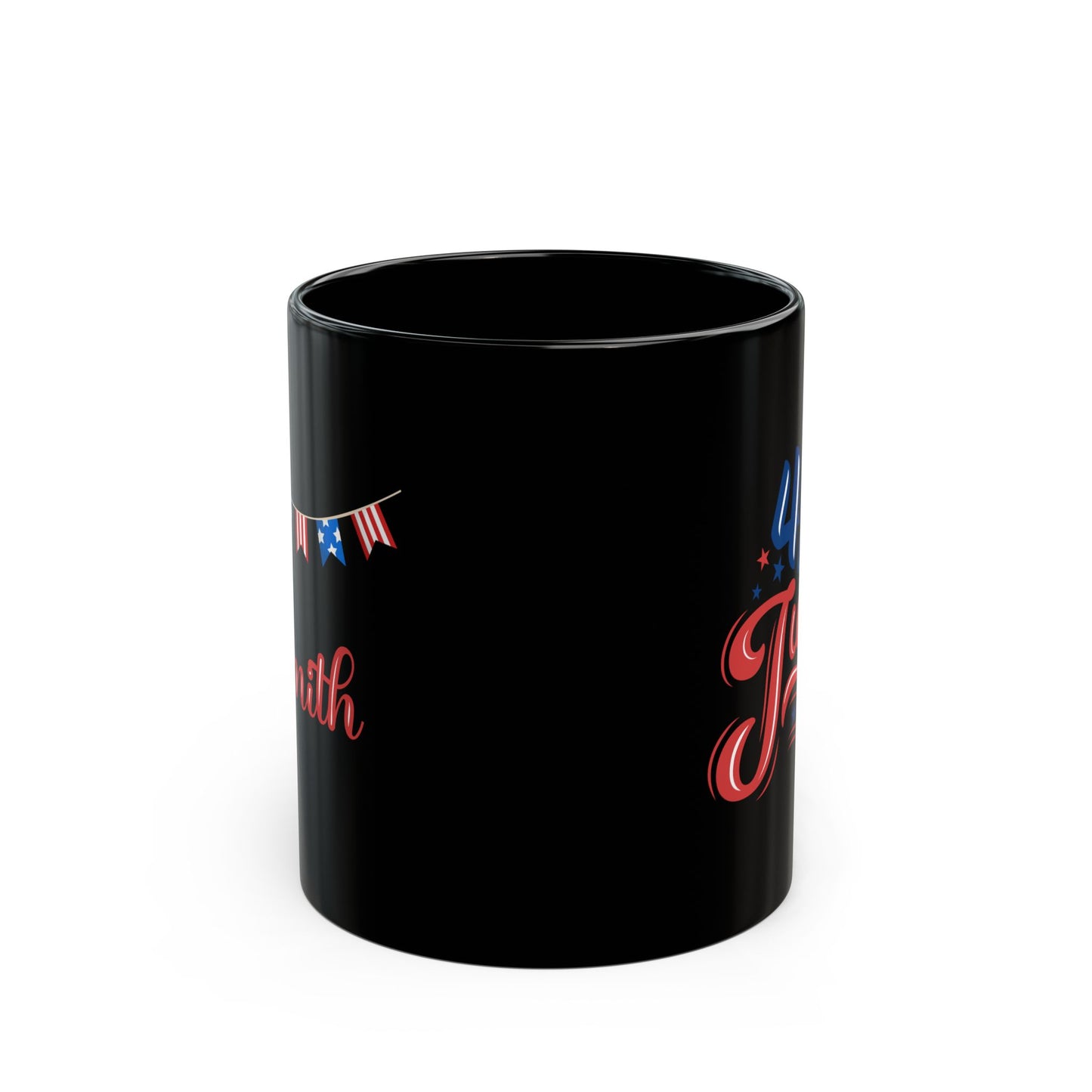 4th of July Mug – Patriotic Coffee Cup for Independence Day – Red White and Blue USA Flag Gift – Fourth of July Decoration