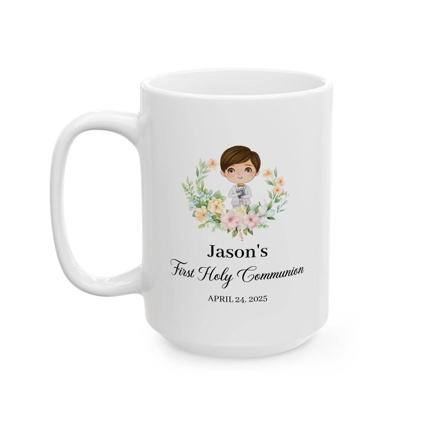 Personalized First Communion Mug for Boy – Custom Name Gift