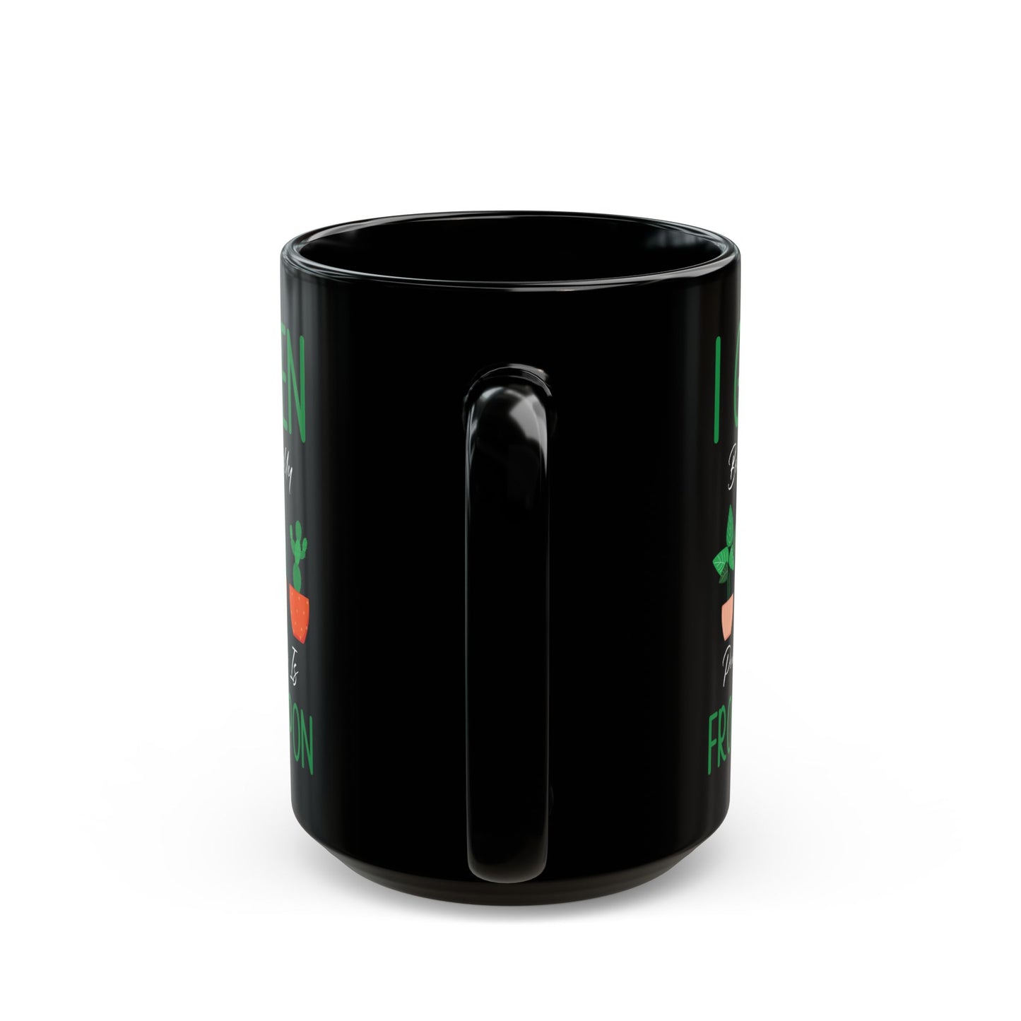 Give a Gift to a Sarcastic Plant Lover – I Garden Because Punching People Is Frowned Upon Mug Black Ceramic Coffee Cup