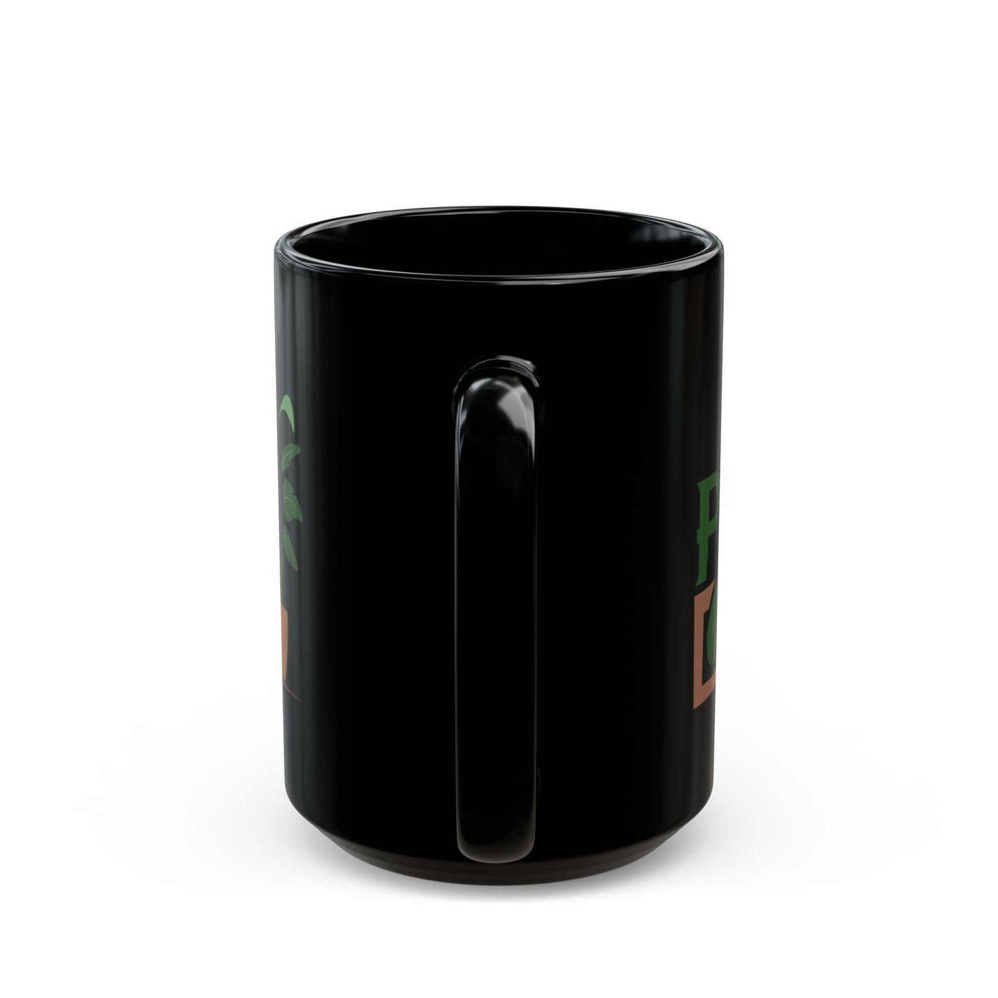 Give a Gift to a Plant Lover – Plant Life Mug Black Ceramic Coffee Cup for Gardeners