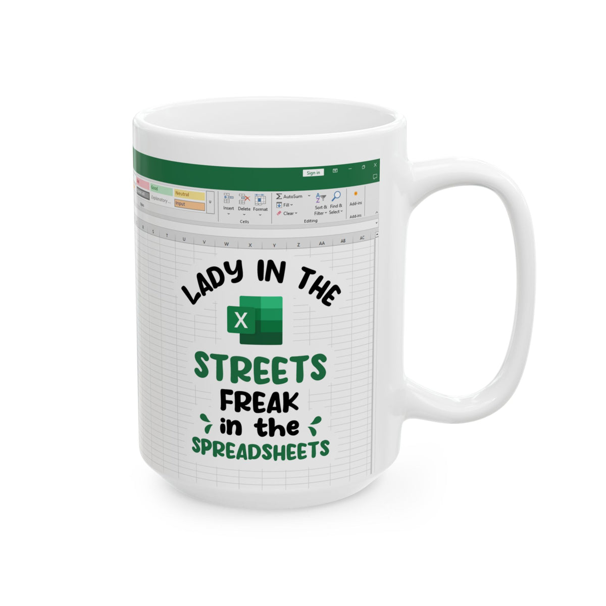Lady in the Streets Ceramic Mug, (11oz, 15oz)