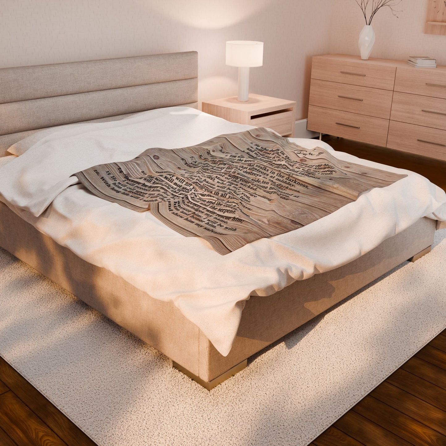 Psalm 91 Velveteen Plush Blanket