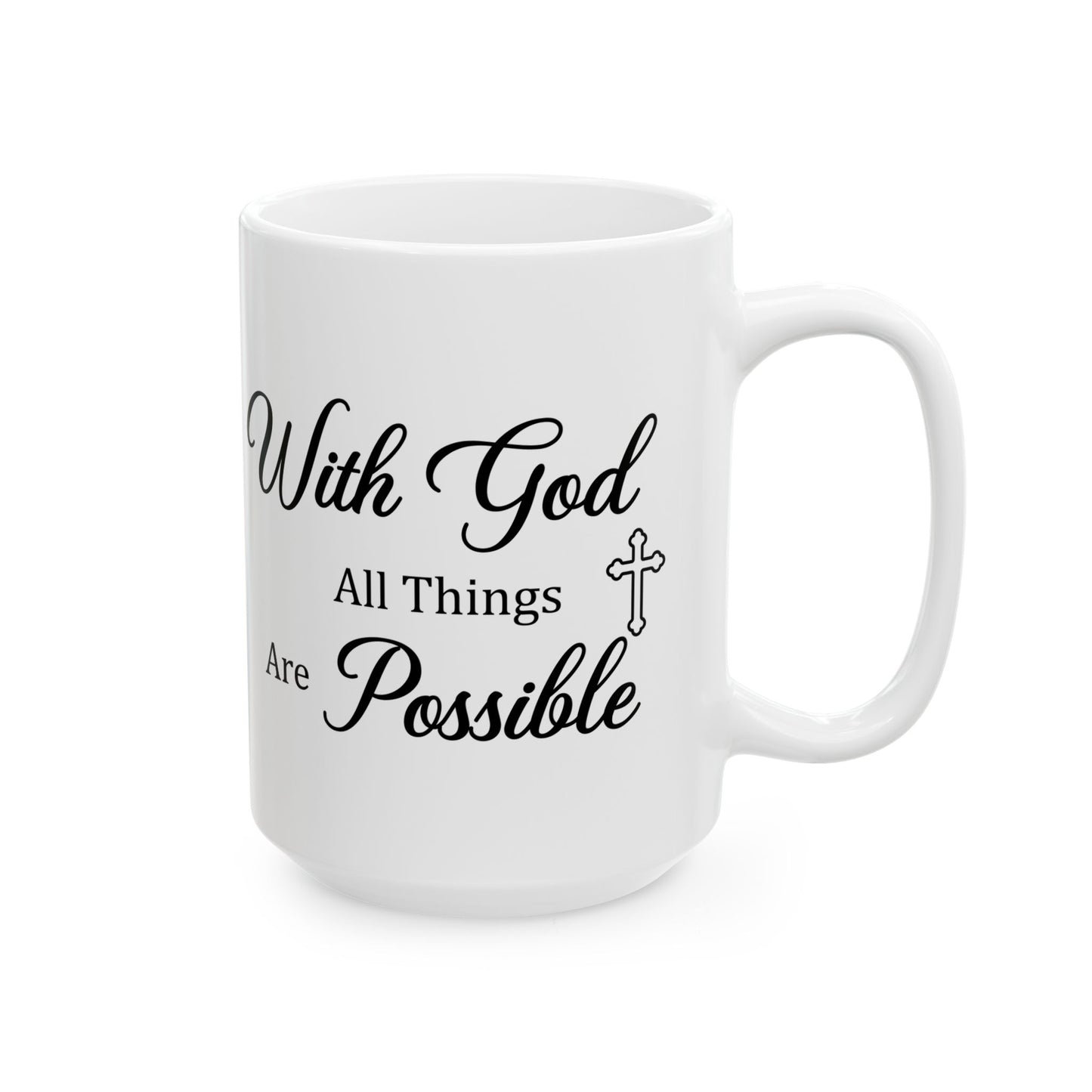 With God All Things Are Possible – Christian Faith Mug Gift