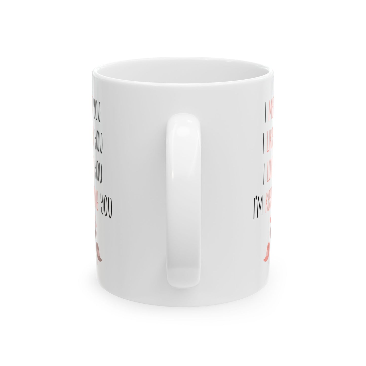 I Met You I Liked You I Love You Mug – Cute Lovebirds – Romantic White Coffee Cup