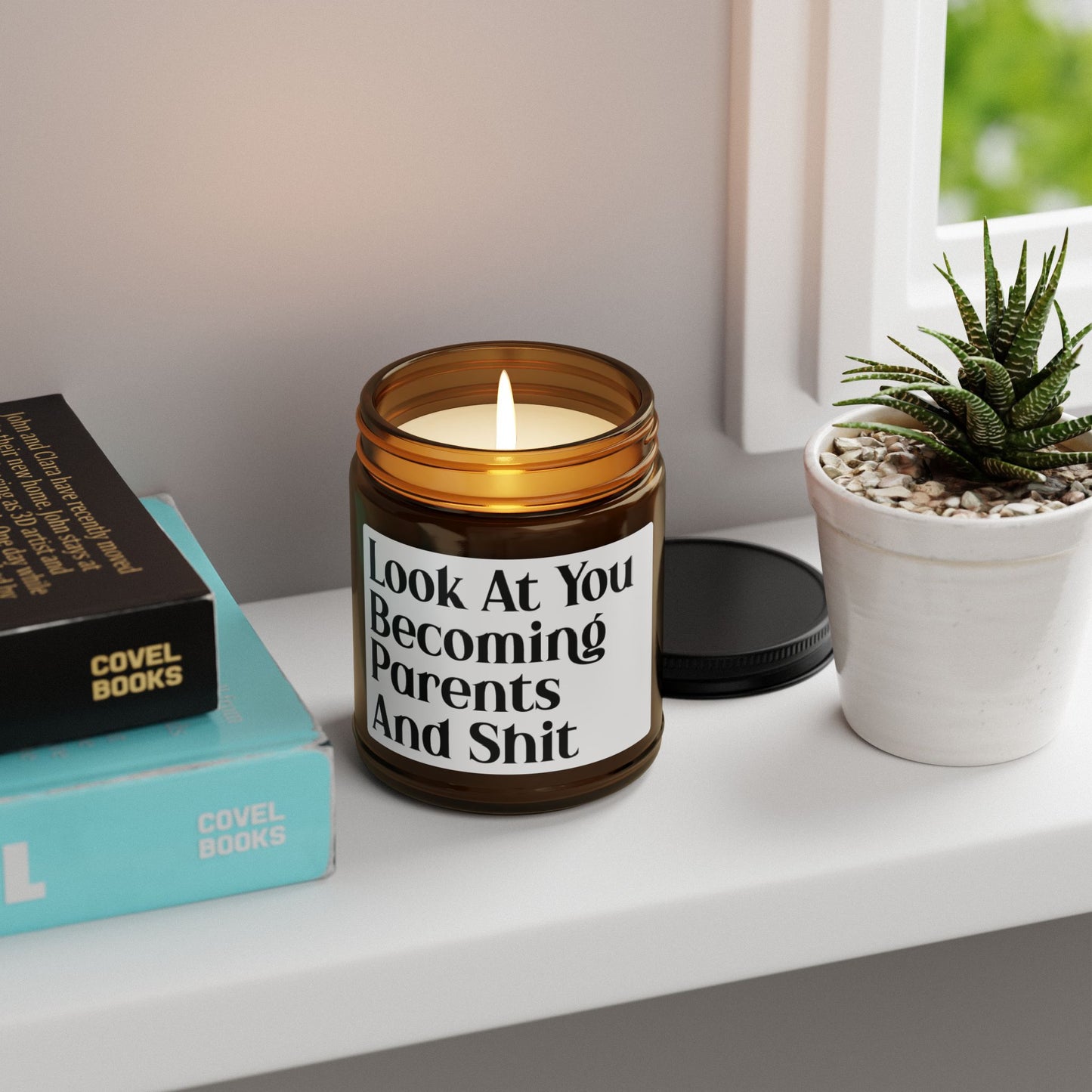 Look at You Becoming Parents and Shit Candle – Funny New Parent Gift, Pregnancy Announcement, Baby Shower Present