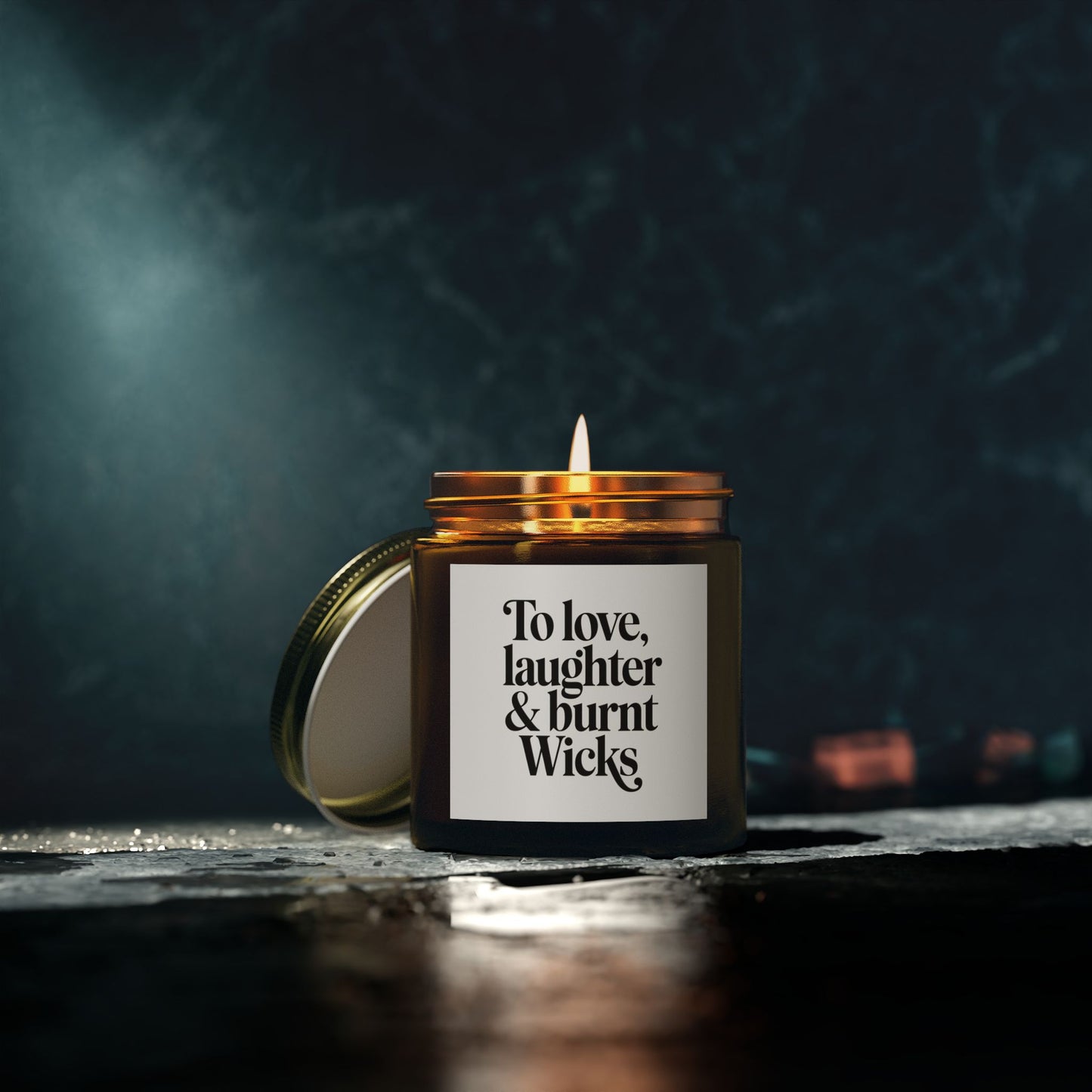 To Love Laughter and Burnt Scented Candles, Coconut Apricot Wax (4oz, 9oz)