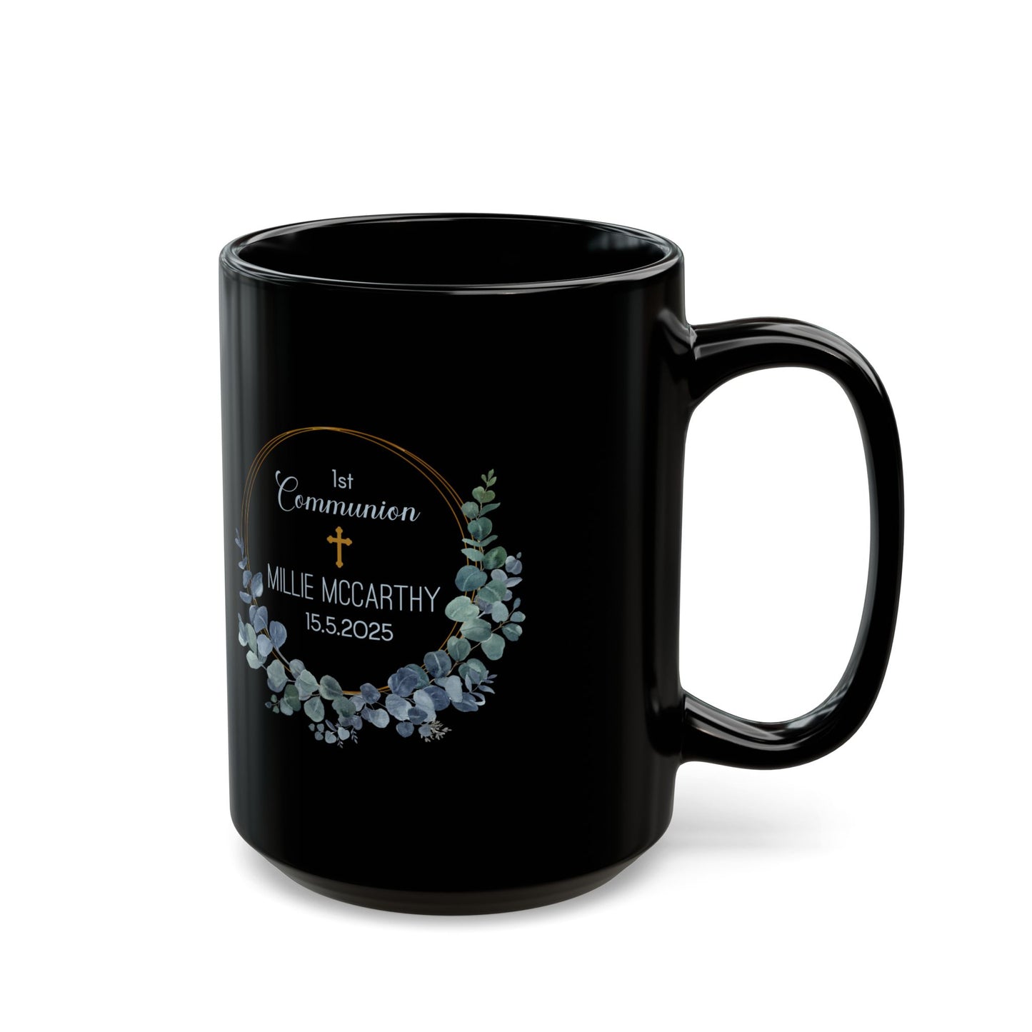 Millie's 1st Communion Mug – Black Personalized Gift 2025