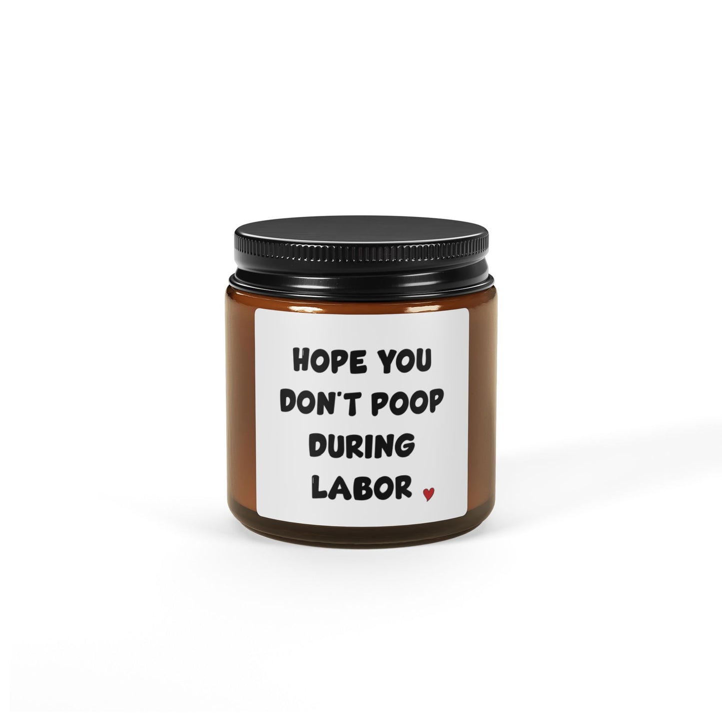 Funny Labor Candle – Hope You Don’t Poop During Labor Gift for Mom-to-Be or Baby Shower