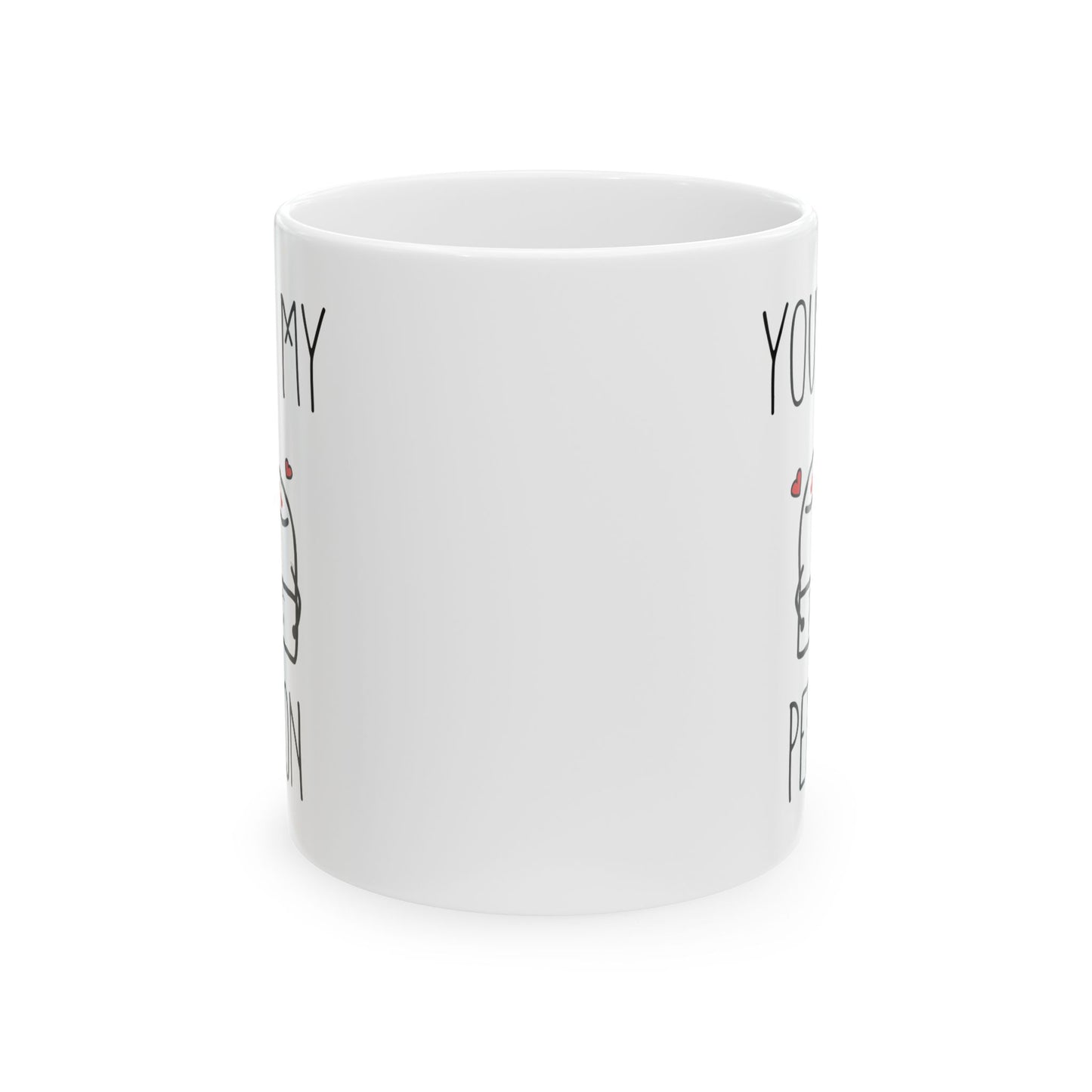 You're My Favorite Person Mug – Hugging Characters with Hearts – Cute Love Gift for Partner or Best Friend