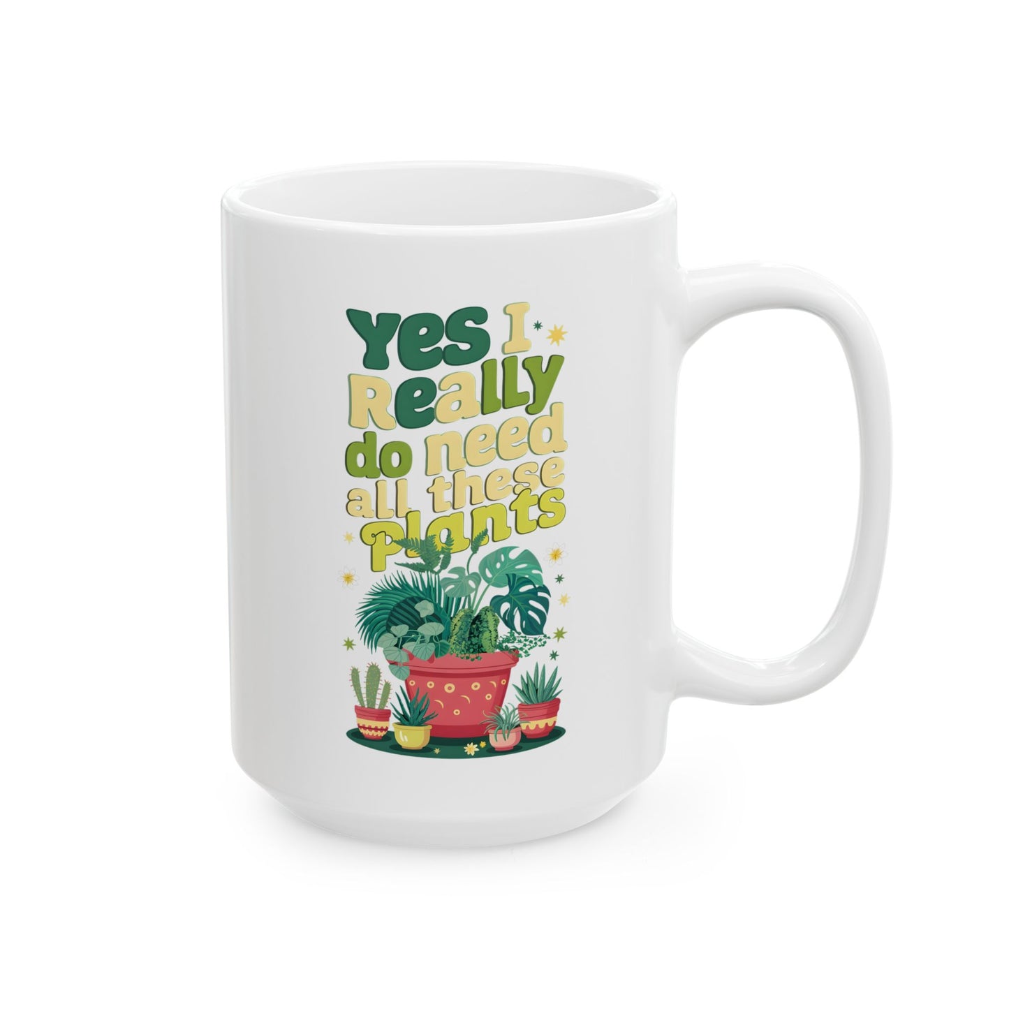Retro Plant Lover Mug – Yes I Really Do Need All These Plants