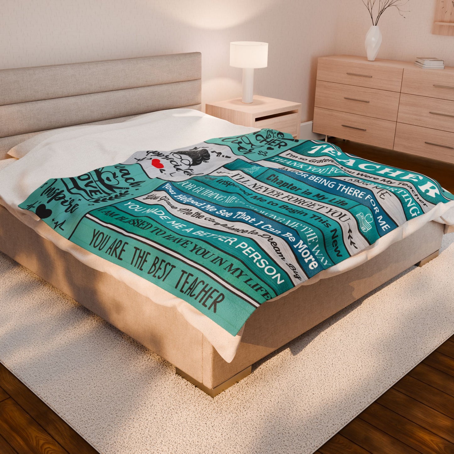 To My Teacher Appreciation Blanket Velveteen Plush Blanket