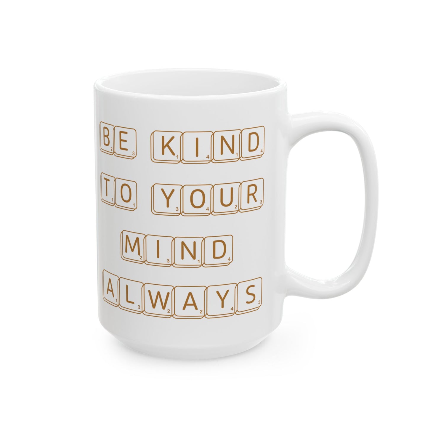 Be Kind To Your Mind Always White Mug, (11oz, 15oz)