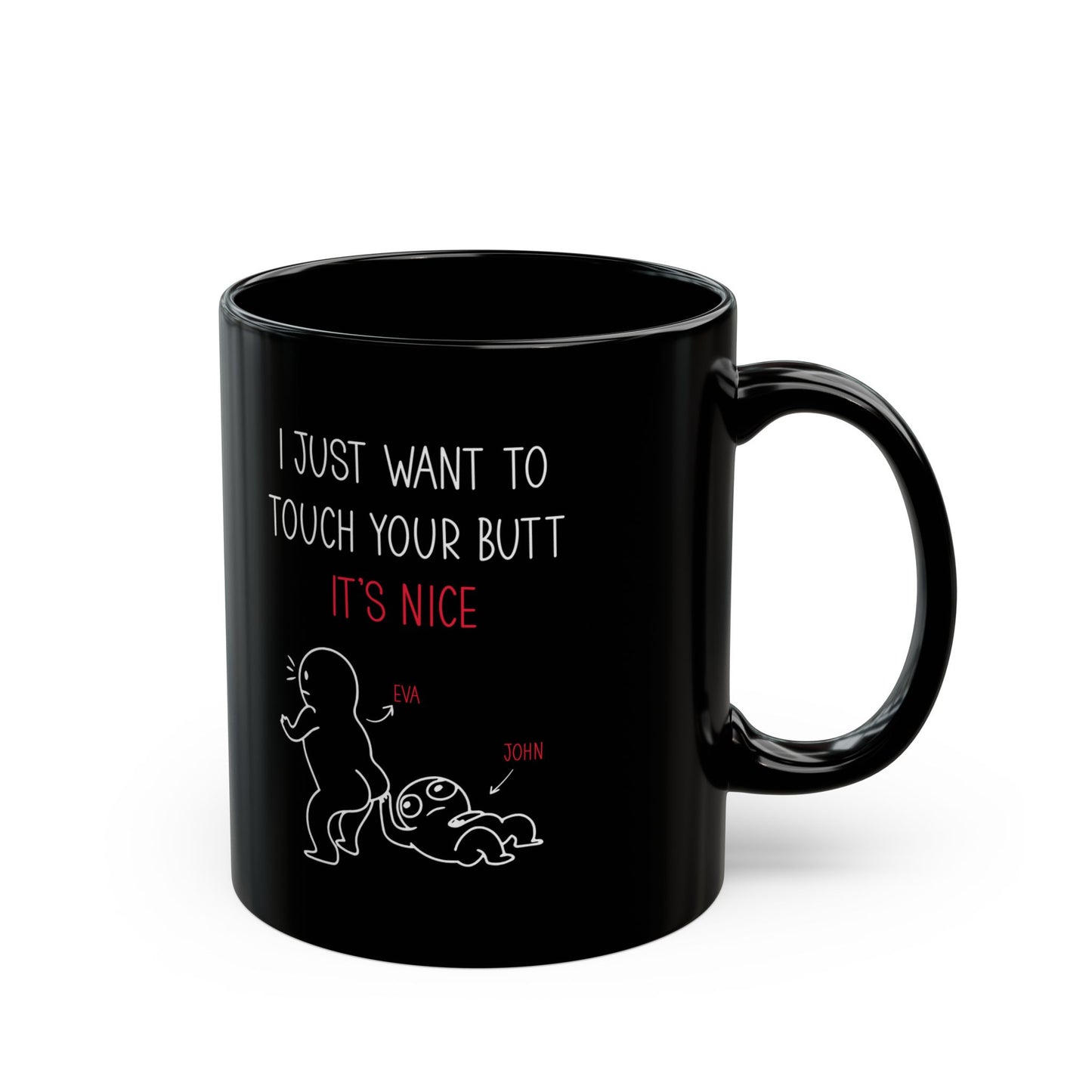 Funny Black Personalized Couples Coffee Cup – Romantic Gift for Boyfriend or Girlfriend