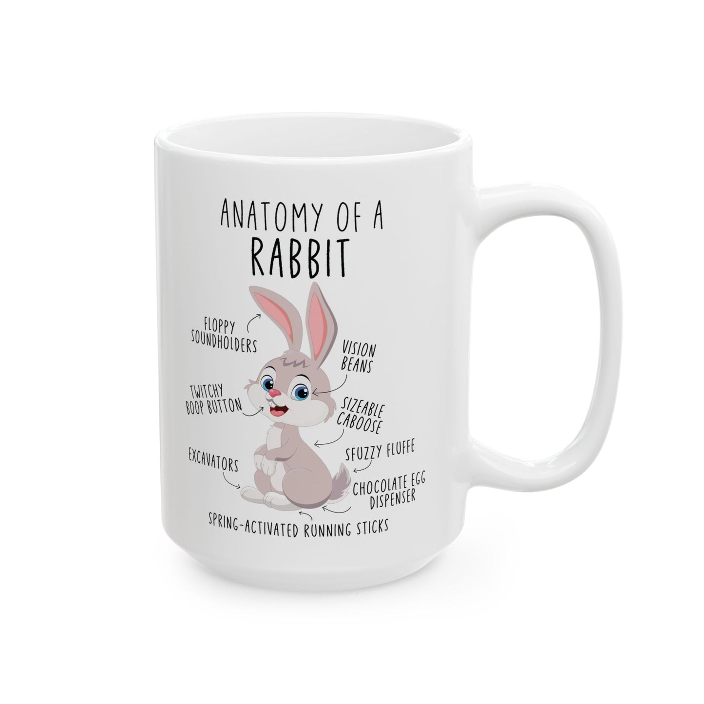 Anatomy of a Rabbit Mug – Cute Bunny Coffee Cup