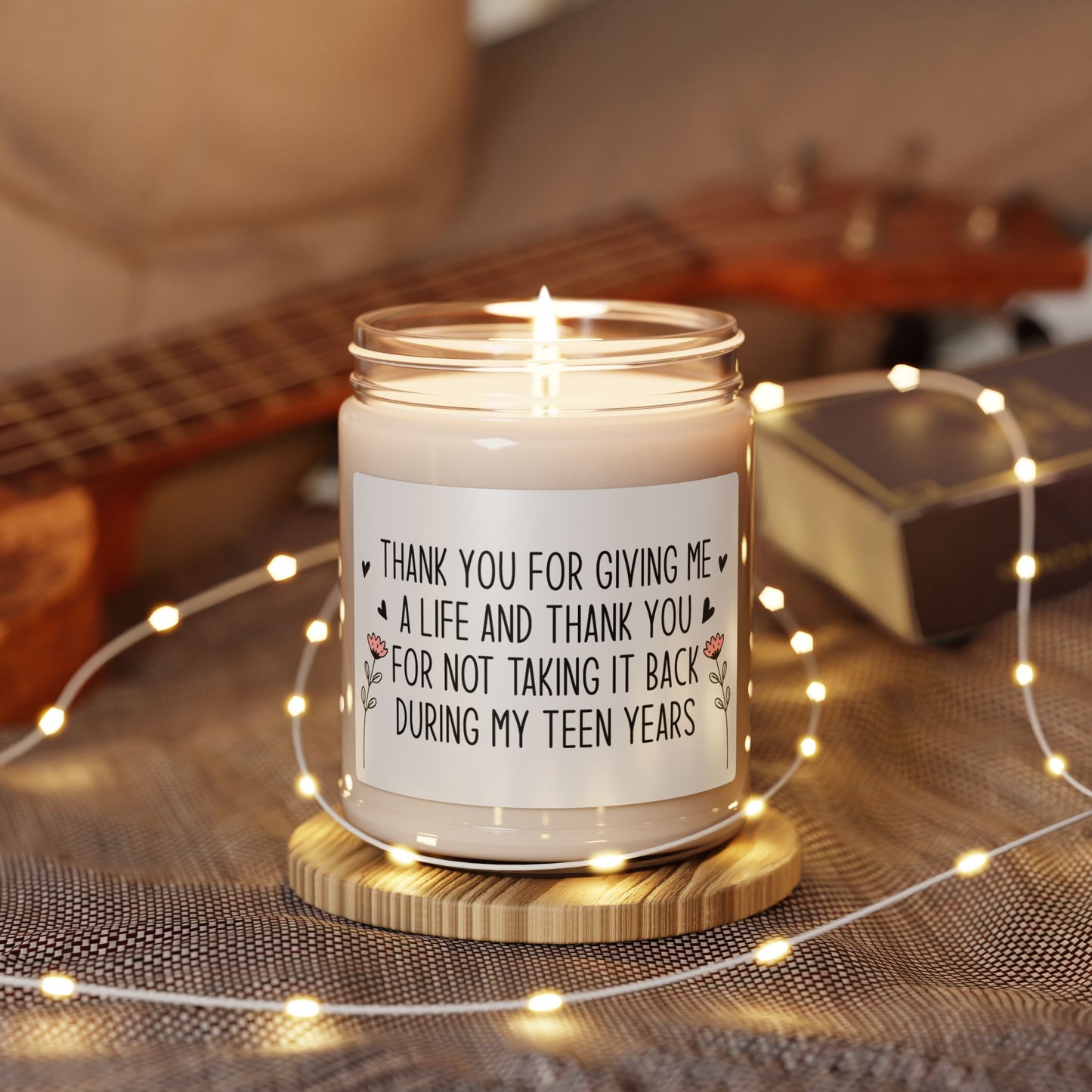 Funny Mom Candle – Thank You for Giving Me a Life – Mother’s Day Gift
