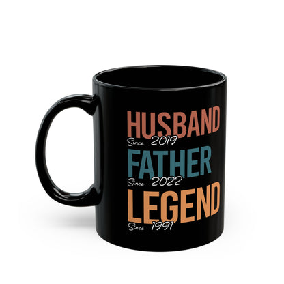 Husband Father Legend Black Mug (11oz, 15oz)