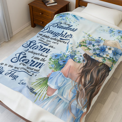 To My Badass Daughter Blanket Blanket