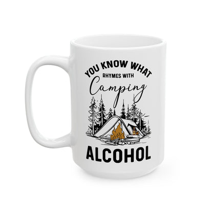 Campfire and Whiskey  Ceramic Mug, (11oz, 15oz)