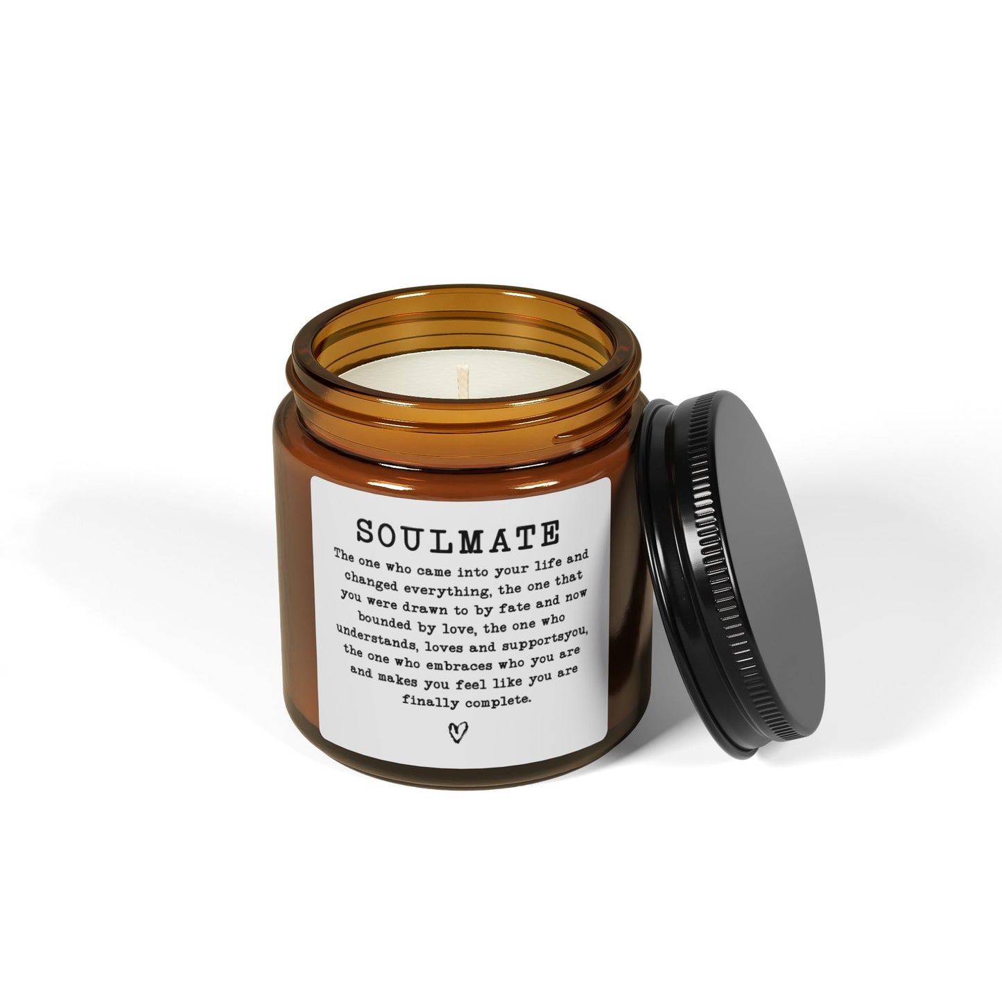 Soulmate Scented Soy Candle (Multi-Size, Amber Jar)