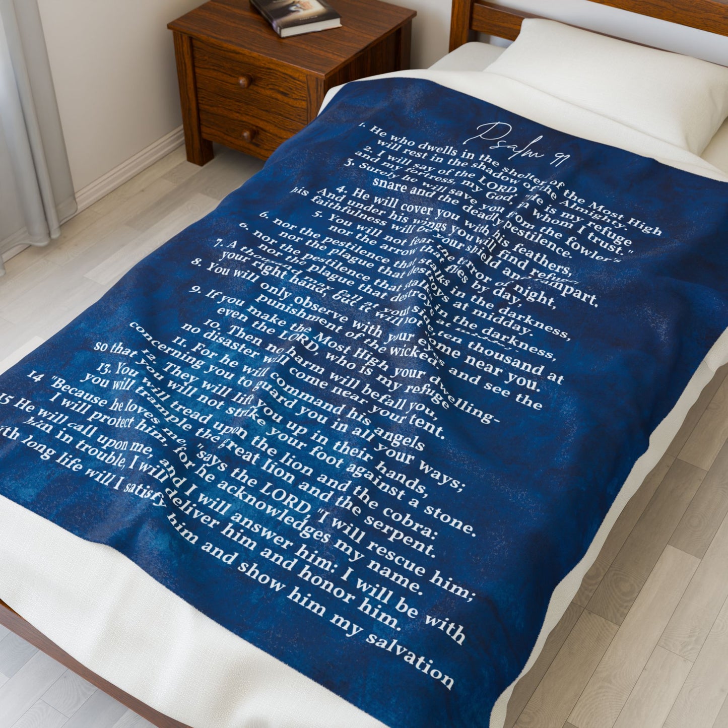 Psalm 91 Velveteen Plush Blanket
