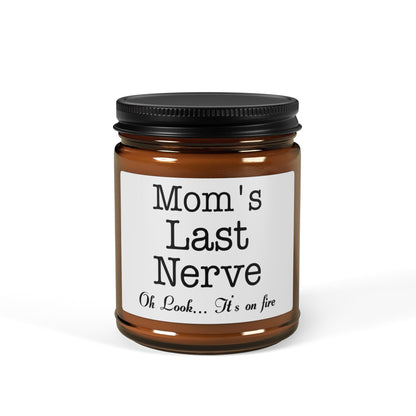 Mom’s Last Nerve Candle Scented Soy Candle (Multi-Size, Amber Jar)